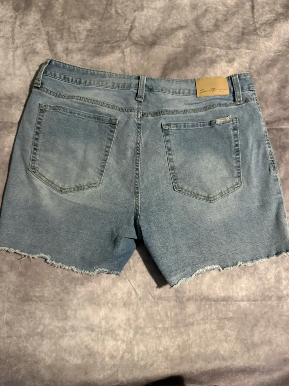 Seven7 Light Blue Denim Cutoff Women's Shorts - Picture 5 of 5